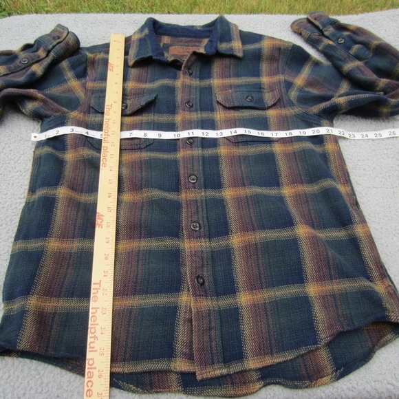 ORVIS Flannel Tartan Long-sleeved Shirt Men's M Button Up 4 Pockets Workwear - Picture 10 of 14